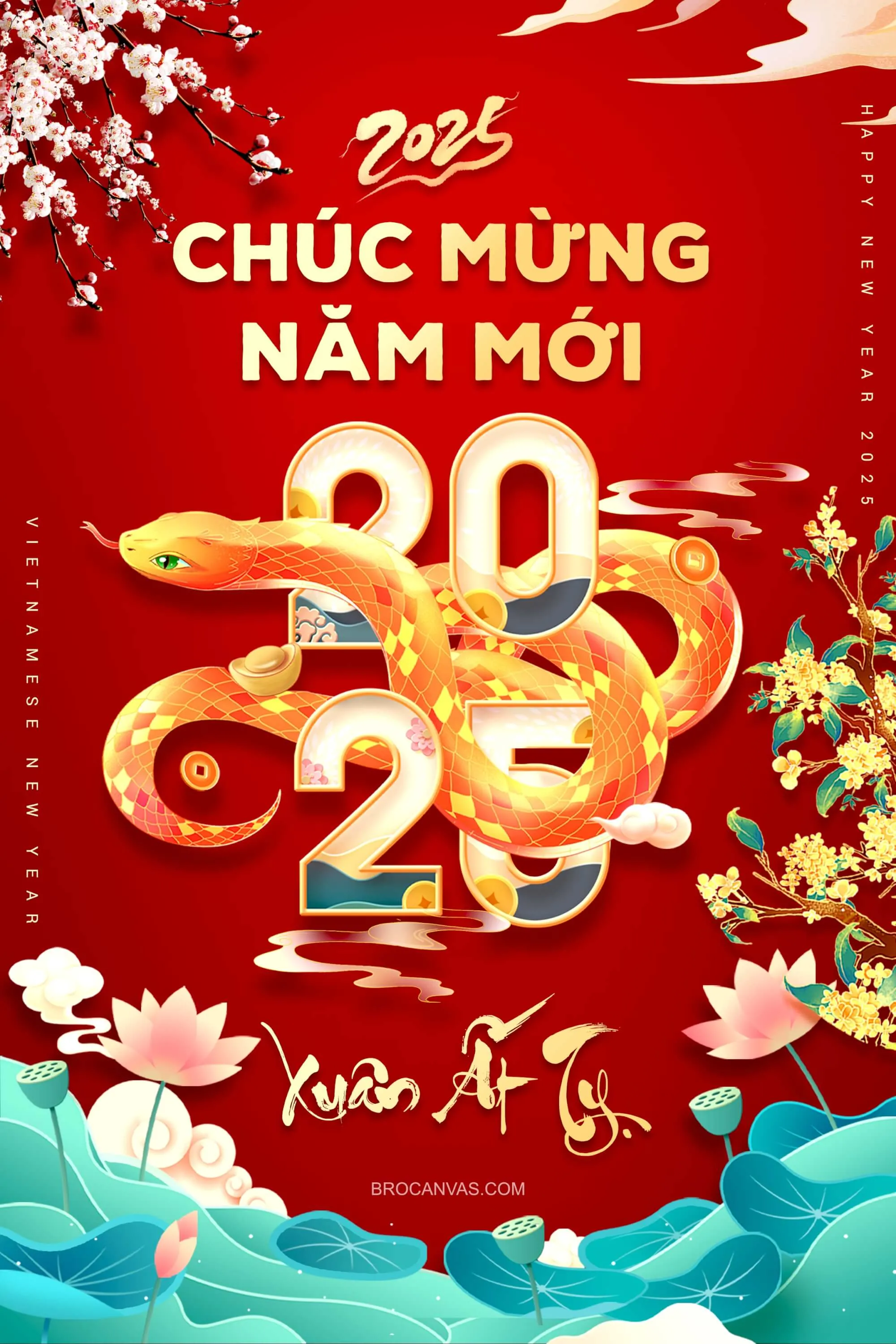 Poster Chuc Mung Nam Moi 2025