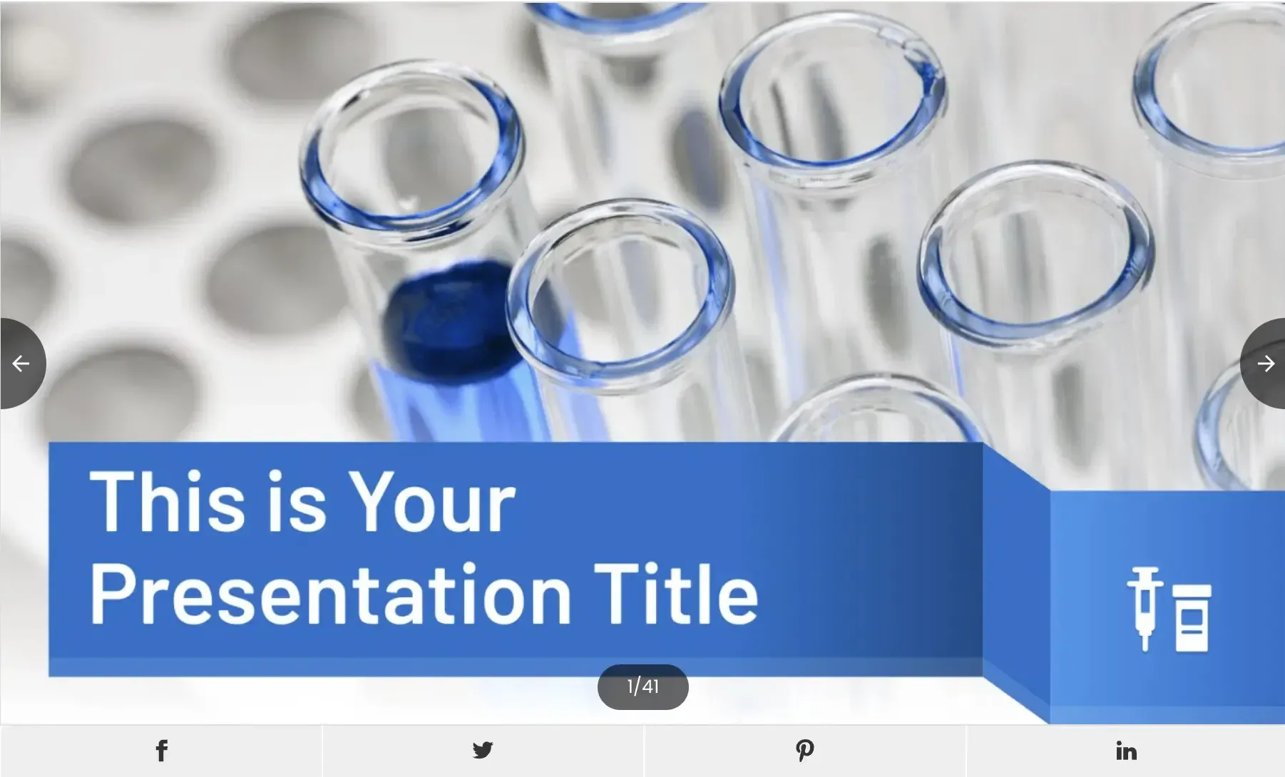 Mẫu PowerPoint dành cho các buổi thuyết trình nghiên cứu y tế, với bố cục rõ ràng và khoa học, tập trung vào việc trình bày dữ liệu và kết quả nghiên cứu.