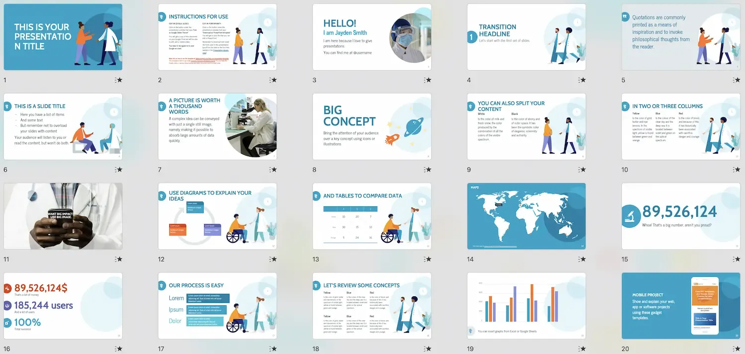 Mẫu slide PowerPoint được thiết kế để trình bày các tài liệu y tế, tập trung vào sự rõ ràng, chính xác và chuyên nghiệp, phù hợp cho các buổi báo cáo, hội thảo chuyên ngành.