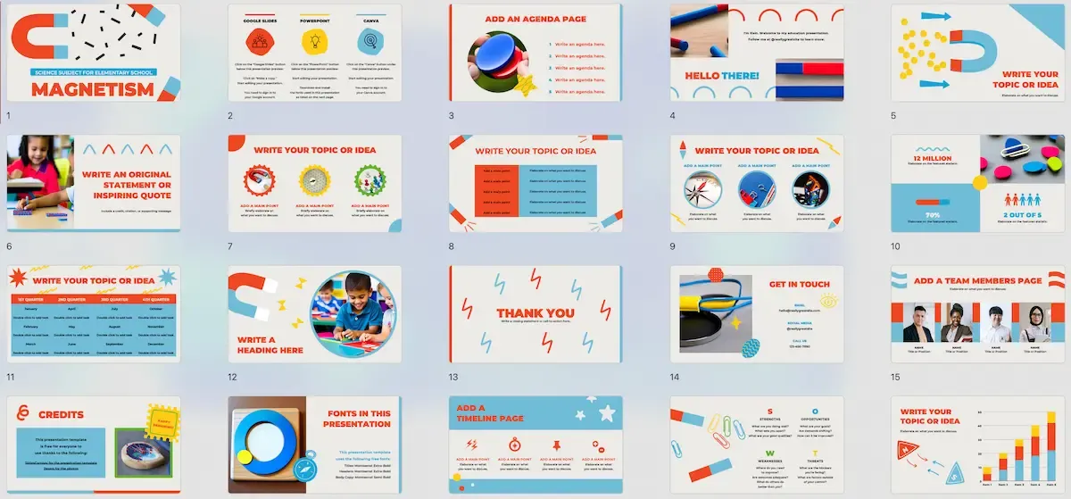 Mẫu PowerPoint dành cho các bài thuyết trình khoa học, với hình ảnh và biểu tượng liên quan đến thí nghiệm, nghiên cứu, phù hợp với môi trường học đường.