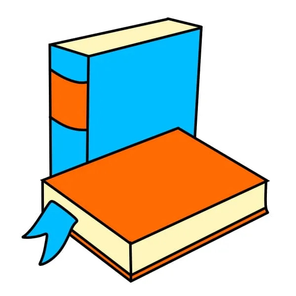 Vẽ quyển sách nằm ngang