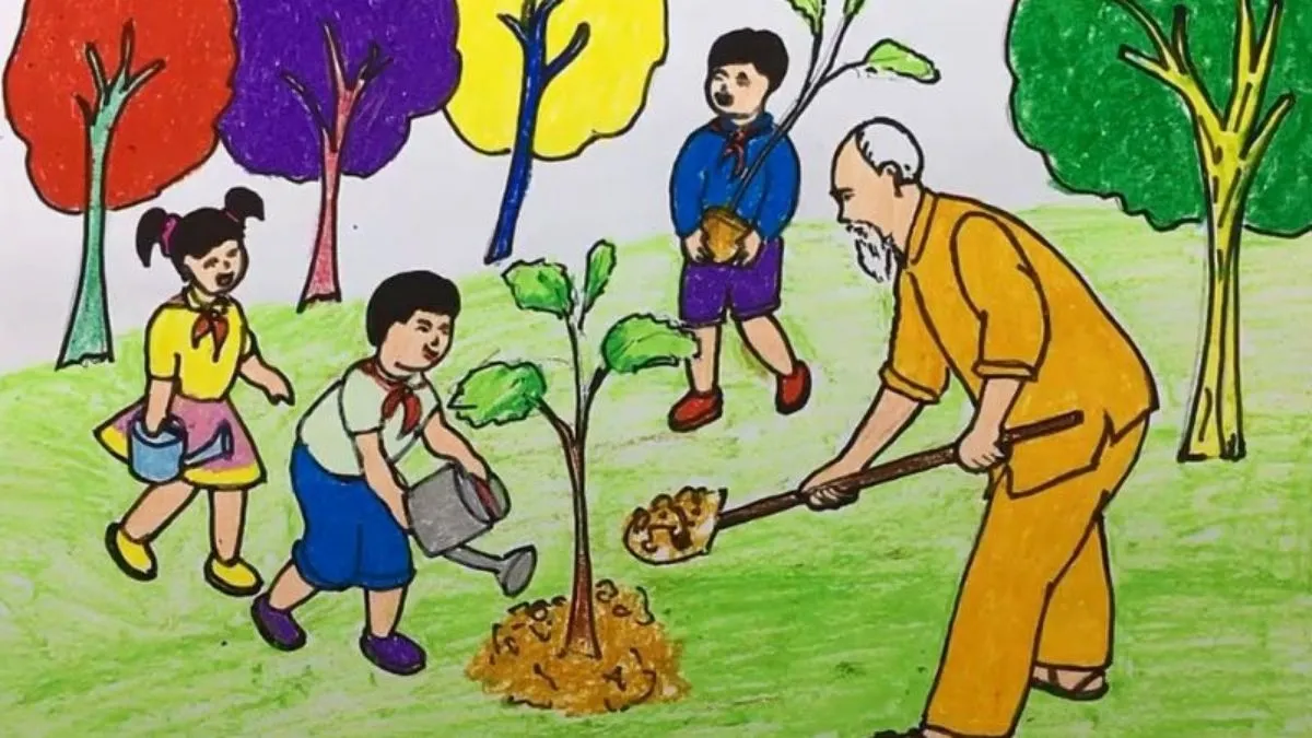 Tải hình nền vẽ tranh chủ đề bảo vệ môi trường