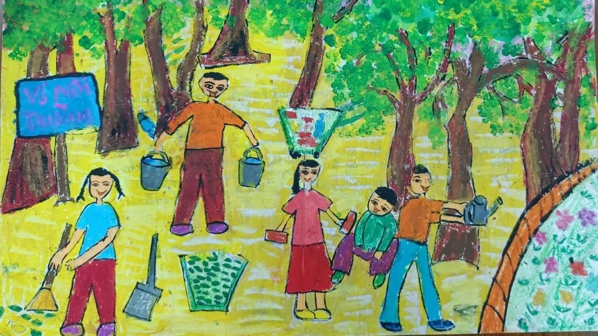 Hướng dẫn vẽ tranh bảo vệ rừng, cây cối