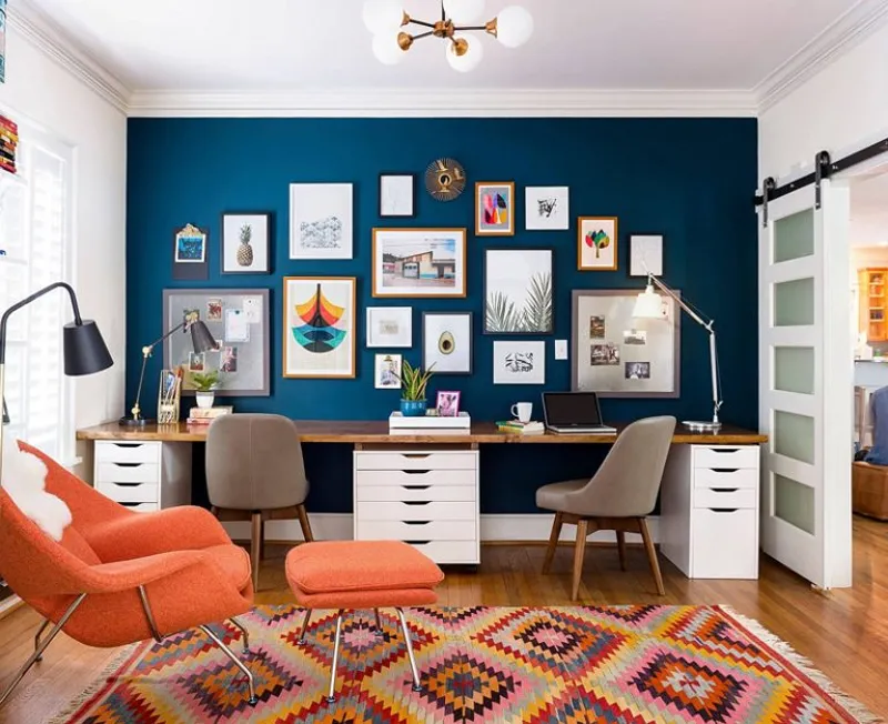 Văn phòng làm việc với phong cách Eclectic