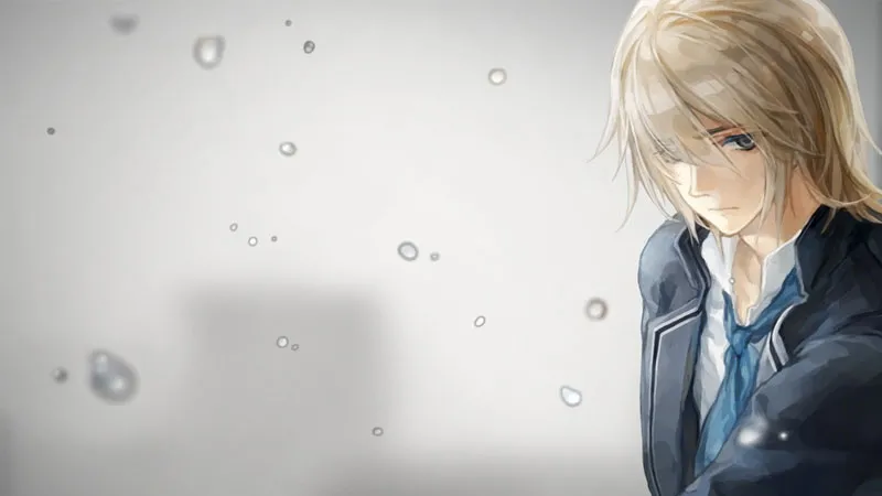 Chàng trai anime lạnh lùng buồn với ánh mắt xa xăm