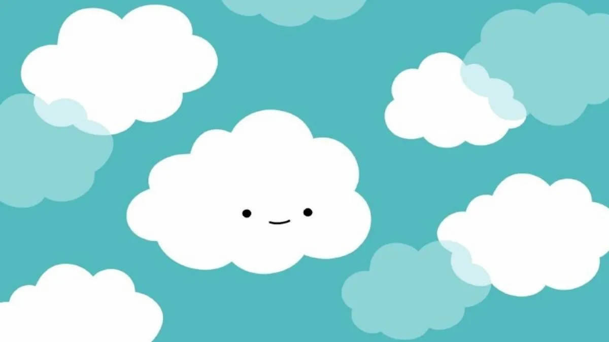 Ảnh bìa Facebook cute với đám mây dễ thương