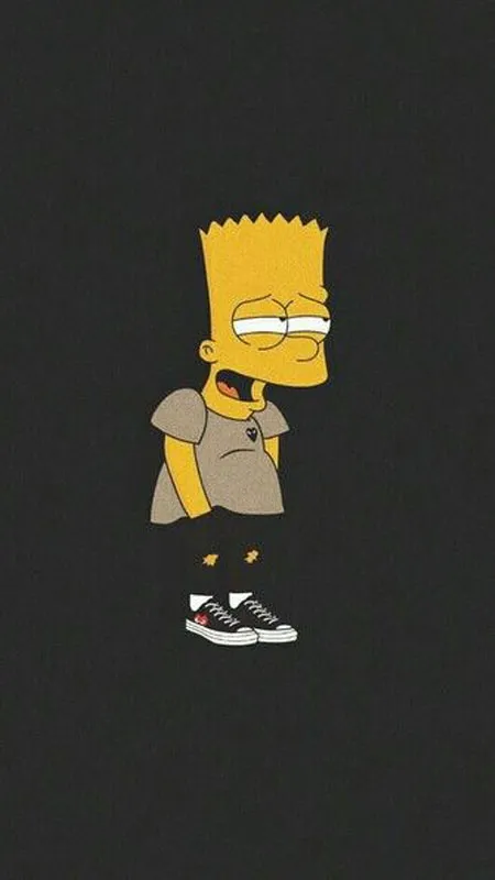 nhân vật Simpson ngồi lặng lẽ trong đêm