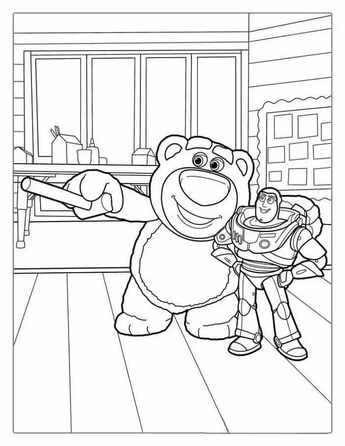 Tranh tô màu gấu Lotso tổng hợp nhiều kiểu dáng