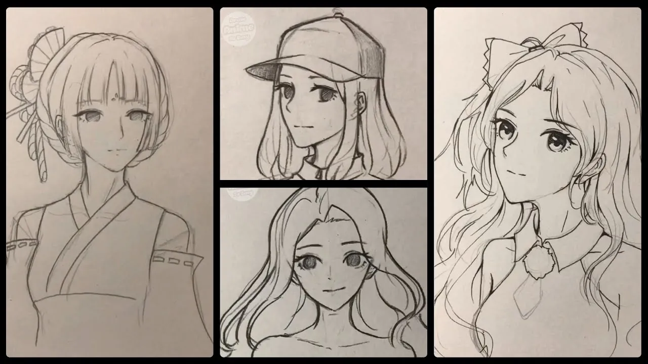 Vẽ nhân vật anime nữ theo nhiều phong cách khác nhau