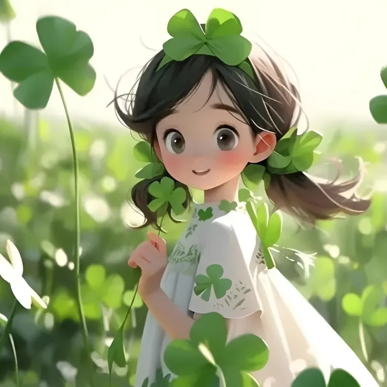 Avatar cỏ 4 lá và giọt nước