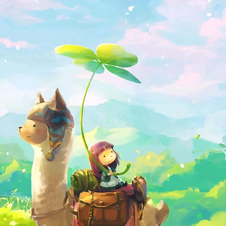 Avatar cỏ 4 lá với trái tim
