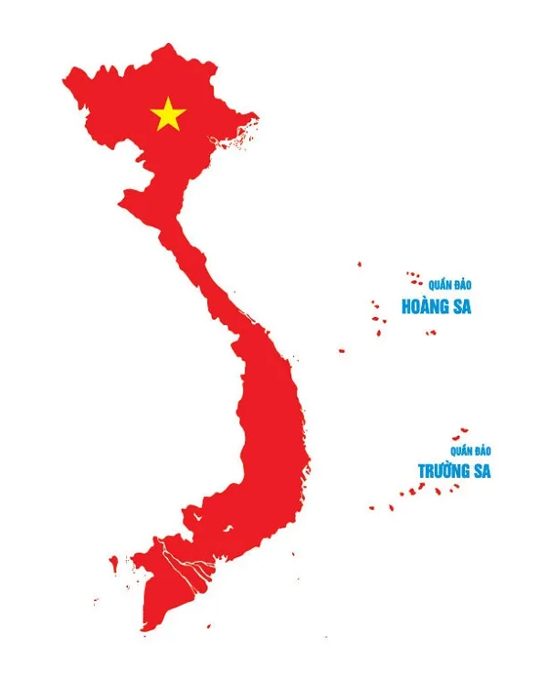 Bản đồ Việt Nam với quần đảo Hoàng Sa và Trường Sa rõ nét, có sẵn định dạng PNG