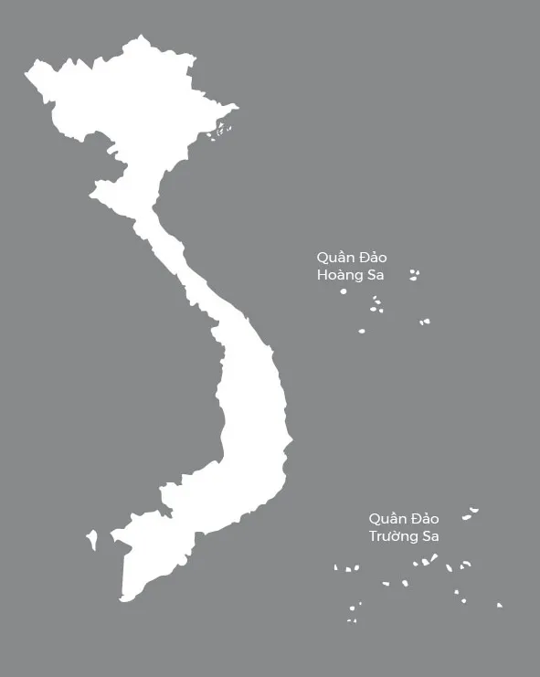 Bản đồ Việt Nam đen trắng định dạng PNG sắc nét