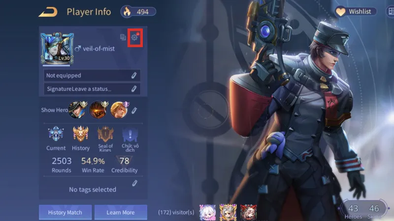 Cách đổi tên chữ màu trong Liên Quân Mobile từ Avatar