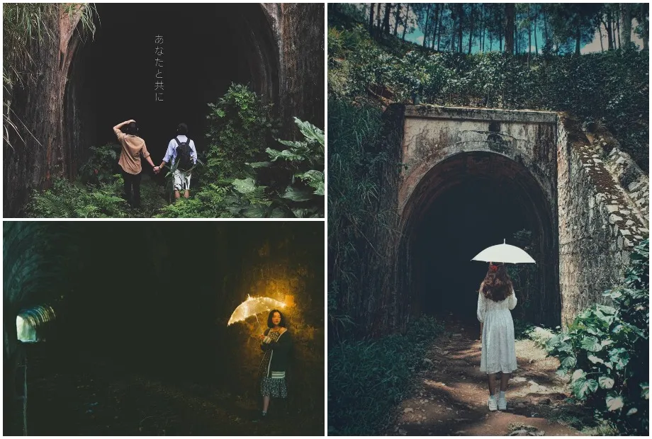 Vẻ đẹp ma mị của đường hầm hỏa xa Đà Lạt, tạo nên hình ảnh tàu hỏa đẹp đầy bí ẩn
