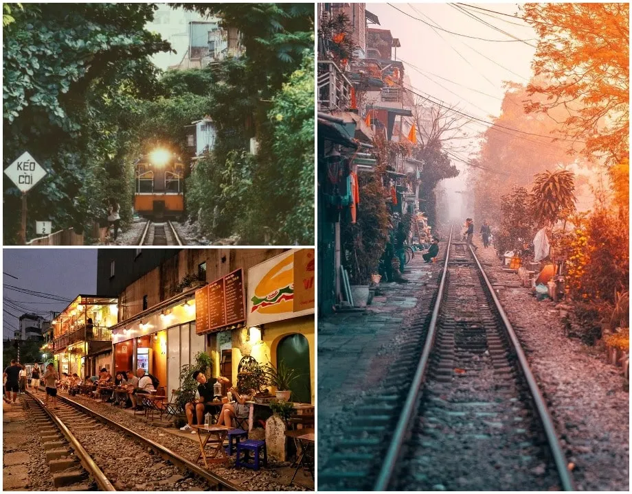 Phố đường tàu Phùng Hưng với vẻ đẹp rất Hà Nội, nơi tạo nên những hình ảnh tàu hỏa đẹp hoài cổ
