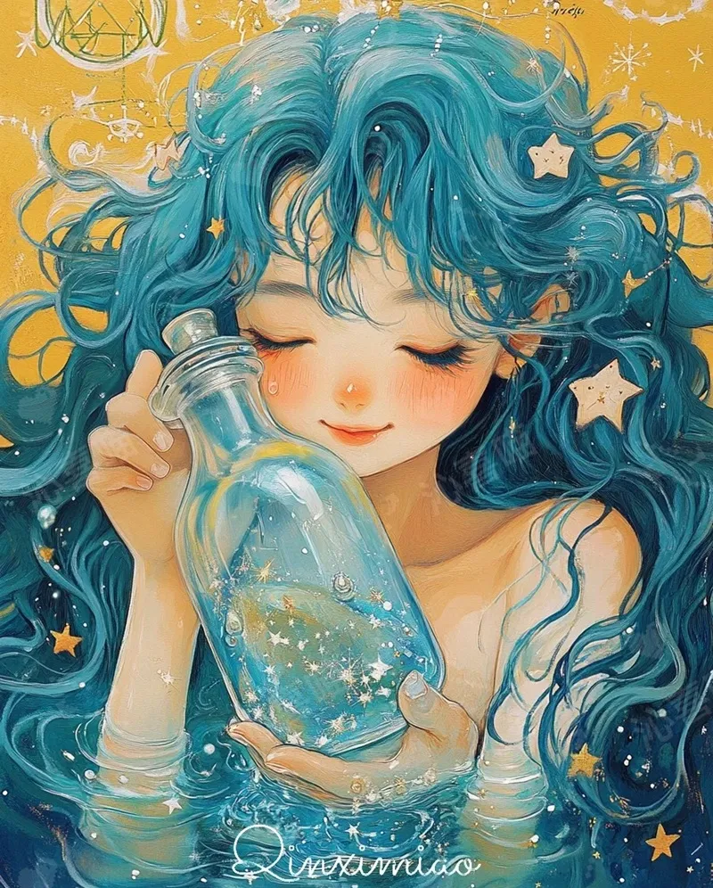 Bảo Bình nữ anime với trang phục ấn tượng, mang đậm dấu ấn cá nhân