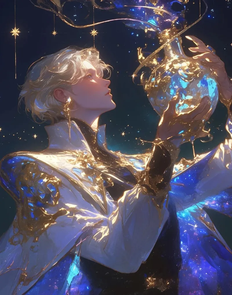 Hình nền cung Bảo Bình nữ anime với vẻ đẹp lạnh lùng, cuốn hút