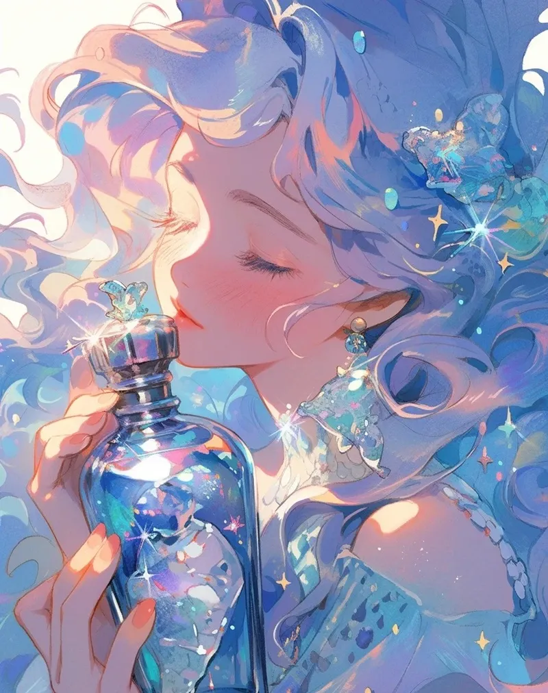 Ảnh anime cô gái Bảo Bình với biểu cảm mạnh mẽ, đầy quyết đoán