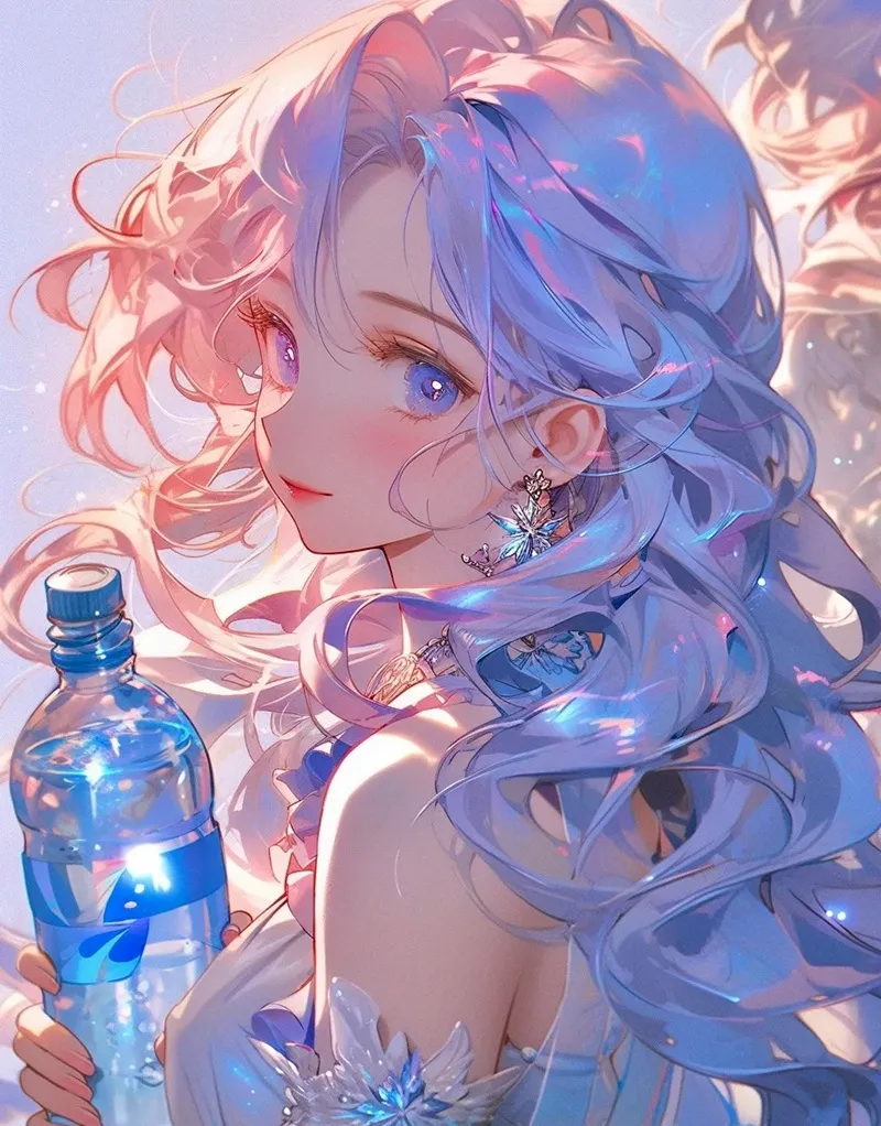 Hình nền Bảo Bình nữ anime với các chi tiết tinh xảo, đậm chất nghệ thuật