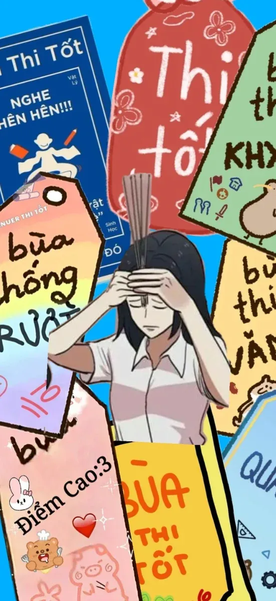 Hình bùa may mắn học tập, thi cử hài hước 3