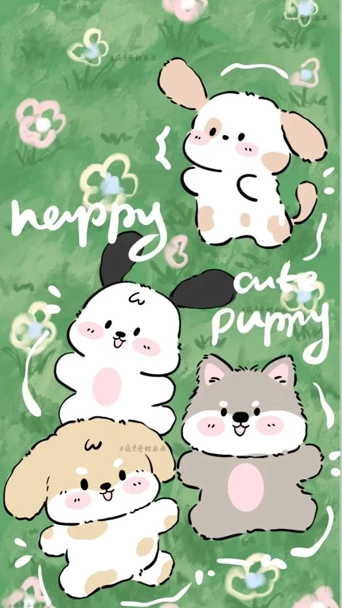 Chú chó chibi nhỏ nhắn và hạnh phúc với trái bóng màu xanh, hình ảnh puppy đáng yêu