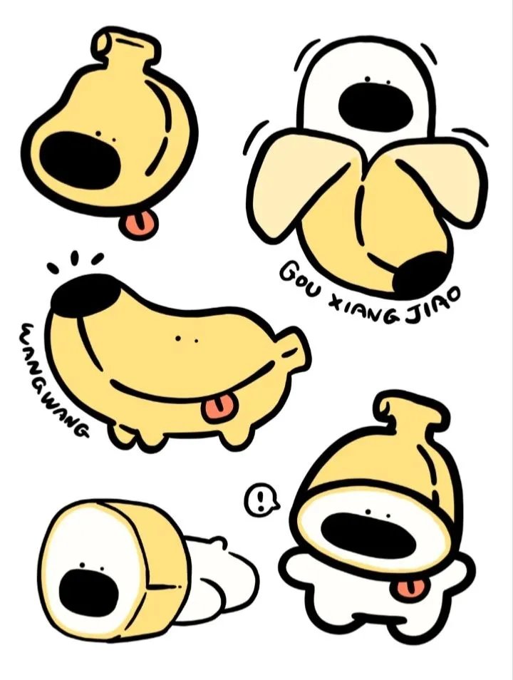 Chú chó chibi hóa thân thành quả chuối vàng, hình ảnh độc đáo và cute