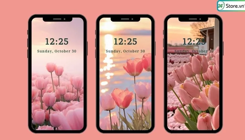 Hình nền điện thoại hoa tulip tươi sáng