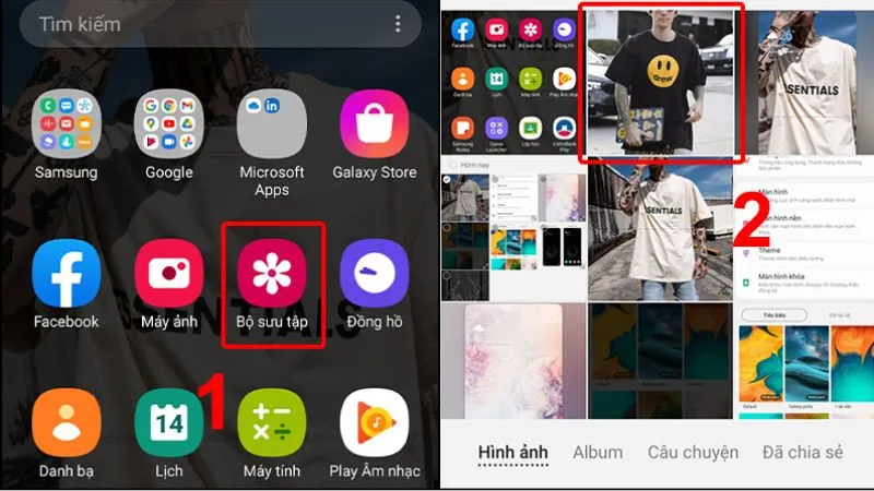 cách cài hình nền cho điện thoại Android bước 1