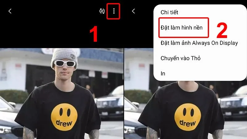 cách cài hình nền cho điện thoại Android bước 2