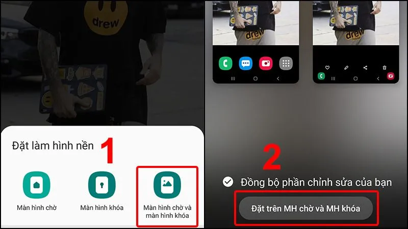 cách cài hình nền cho điện thoại Android bước 3