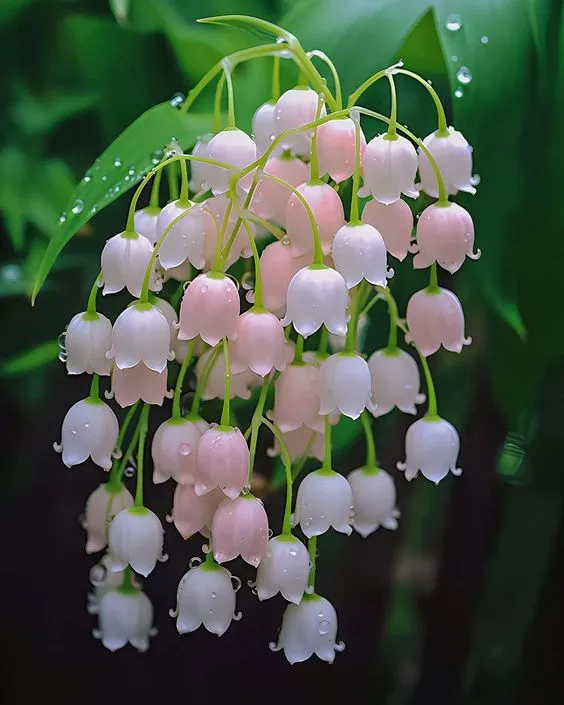Chùm hoa linh lan hồng rạng rỡ