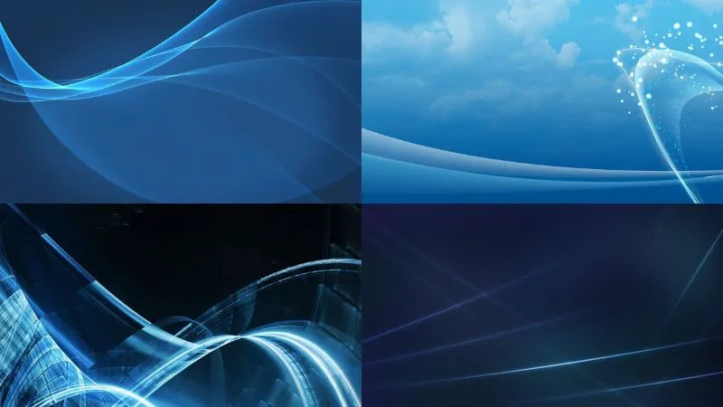 Ảnh nền Powerpoint xanh dương với hiệu ứng chuyển động