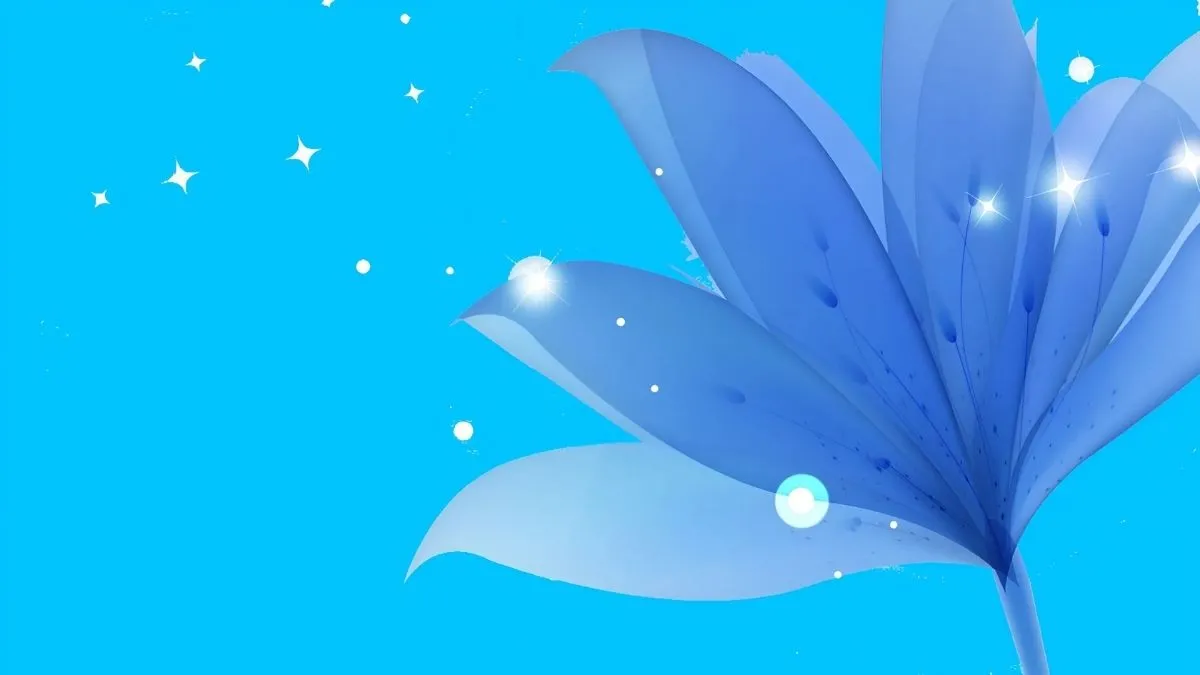 Hình nền Powerpoint hoa xanh dương nhã nhặn