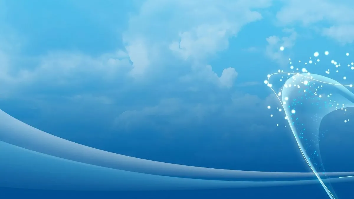 Hình nền Powerpoint xanh dương bầu trời trong xanh