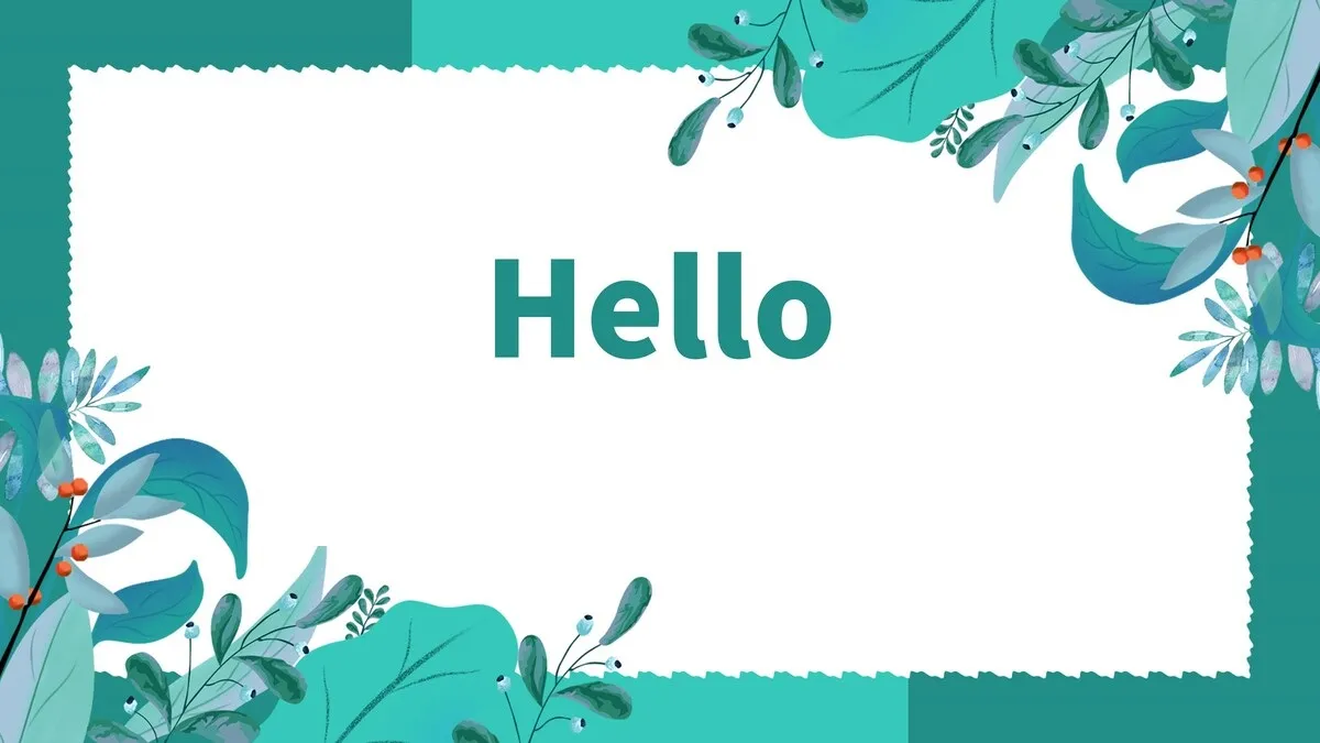 Tải hình nền slide Powerpoint mở đầu với các loài hoa lá đa dạng