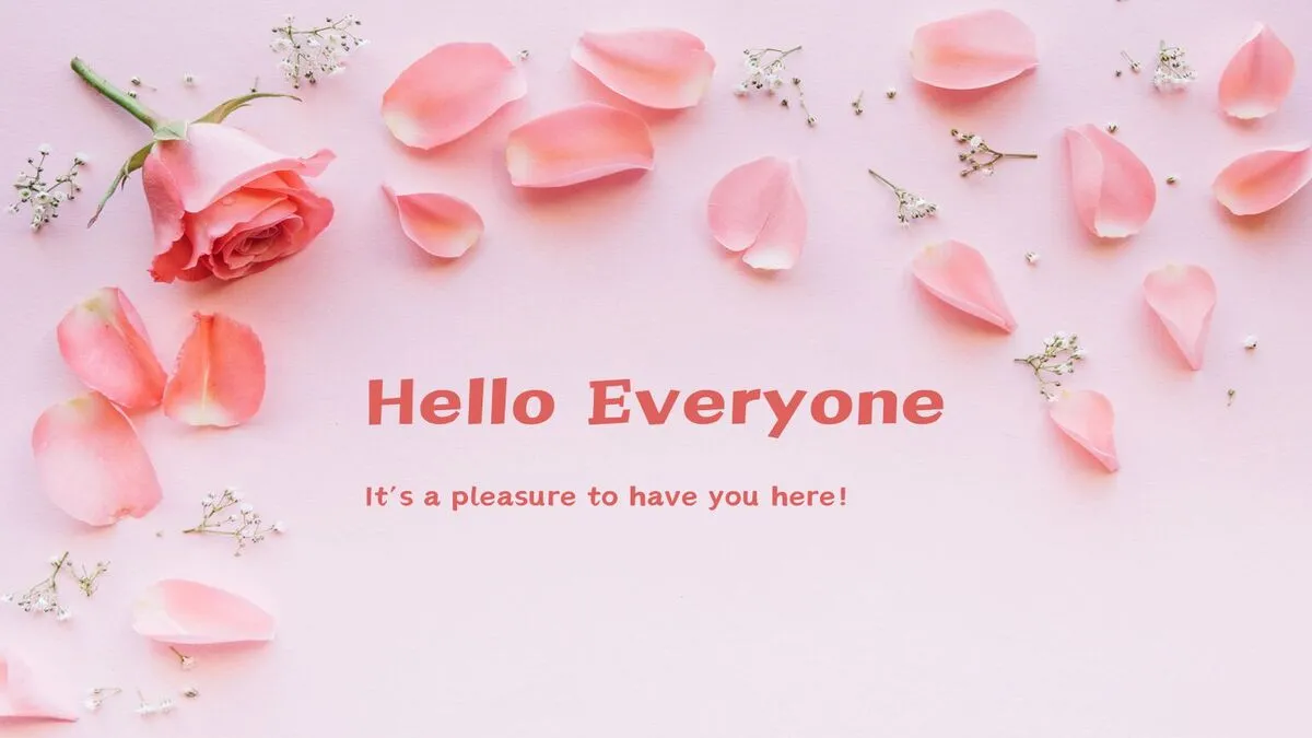 Hình nền slide Powerpoint mở đầu hoa lá 4K chất lượng cao