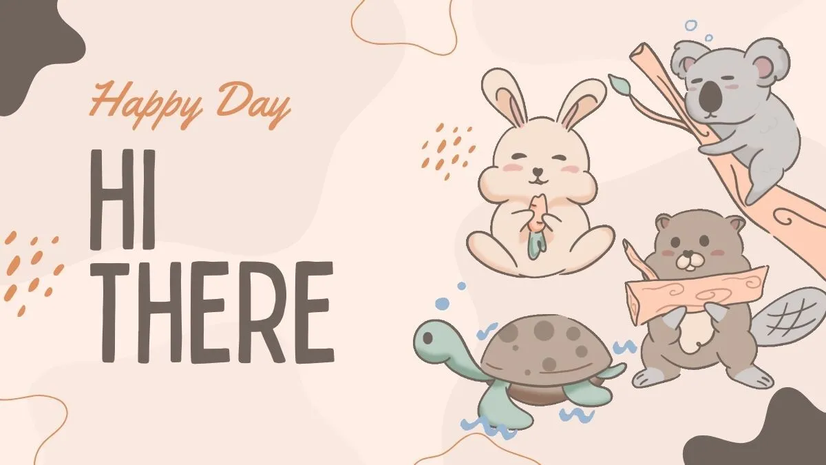 Chiêm ngưỡng ảnh nền slide Powerpoint mở đầu cute với động vật