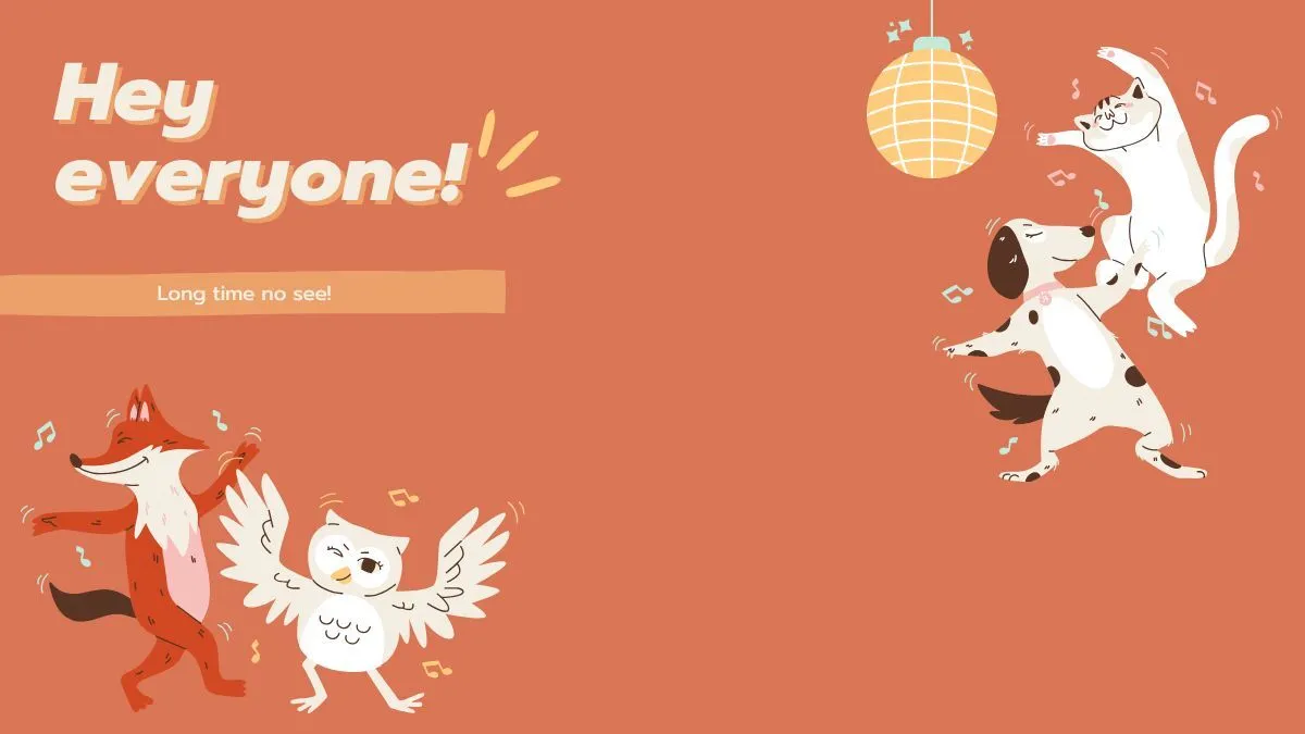 Hình nền slide Powerpoint mở đầu động vật độc đáo, cá tính