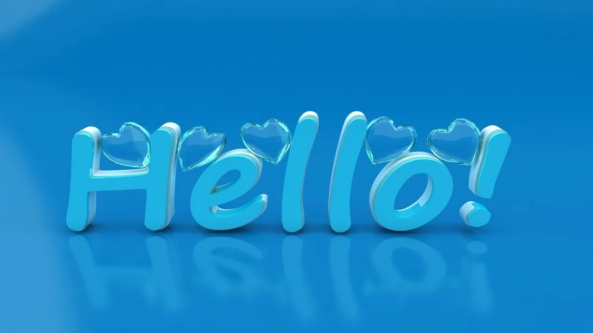 Mẫu slide Powerpoint mở đầu cute với thông điệp chào mừng