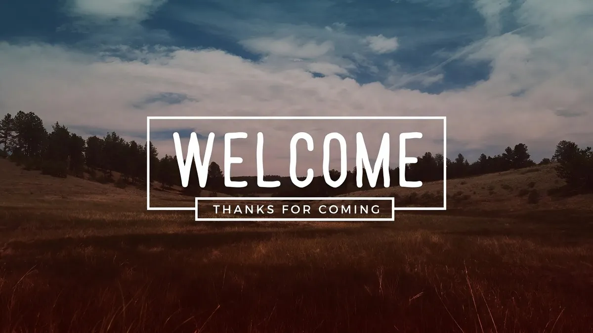 Ảnh chữ welcome tinh tế, đẹp mắt cho slide Powerpoint