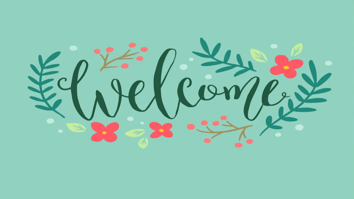 Mẫu hình nền slide welcome Powerpoint với thiết kế tối giản