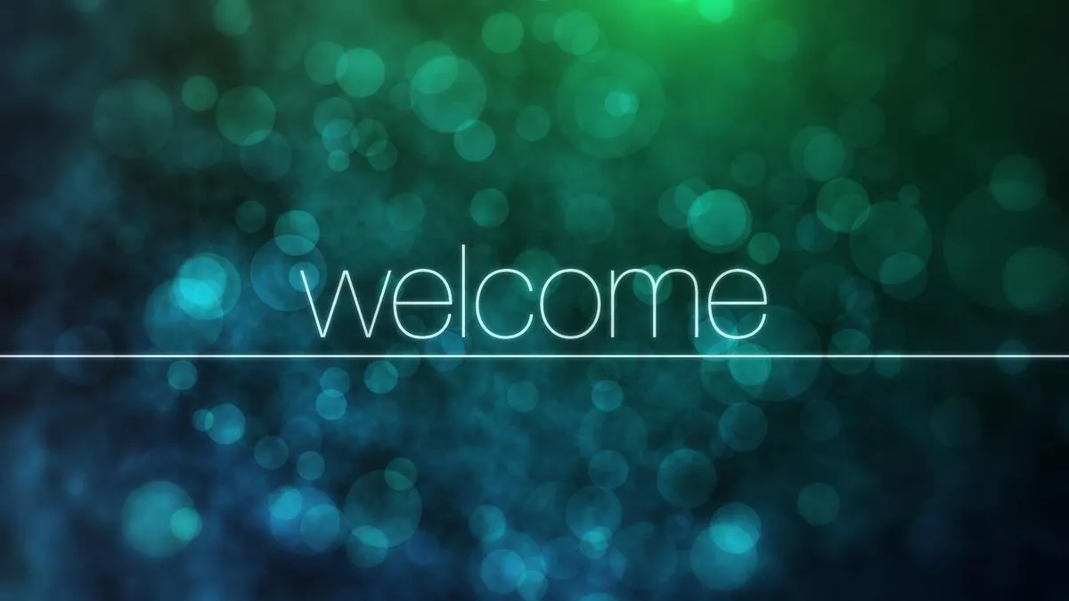 Slide mở đầu Powerpoint thu hút với chữ &quot;Welcome&quot; nổi bật