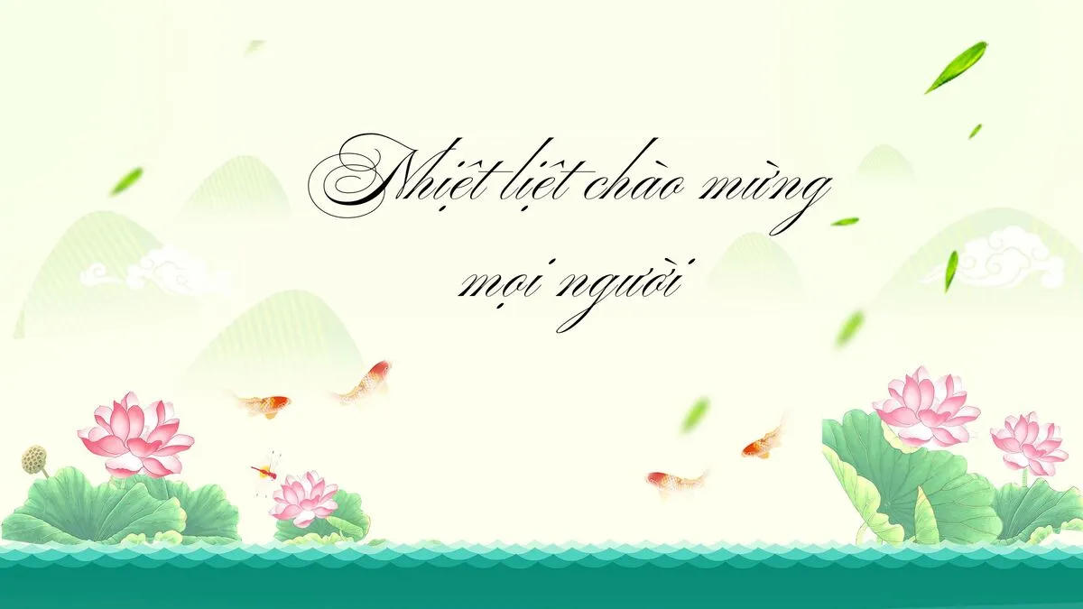 Ảnh mở đầu bài thuyết trình hình lá đẹp, độc đáo
