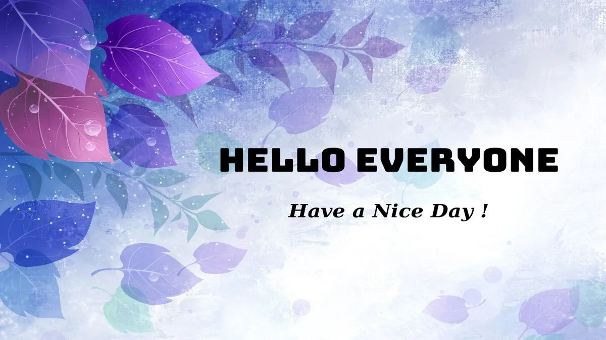 Hình nền slide Powerpoint mở đầu hoa lá đơn giản, thanh lịch