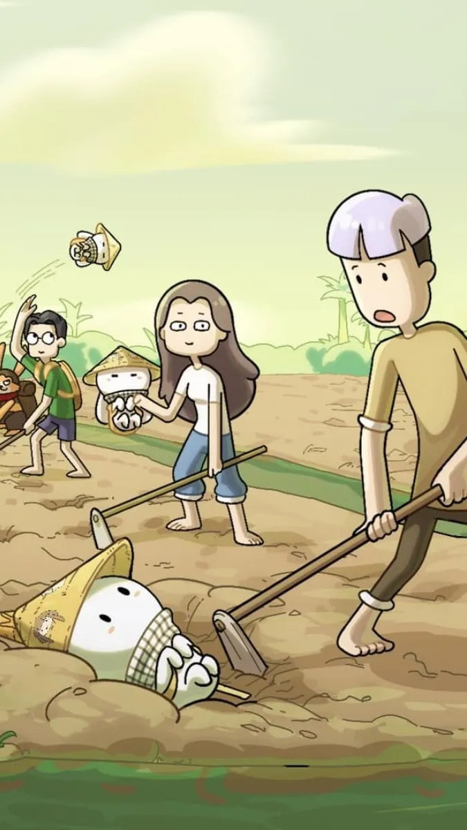 Hình nền điện thoại Thỏ Bảy Màu vui nhộn trong game