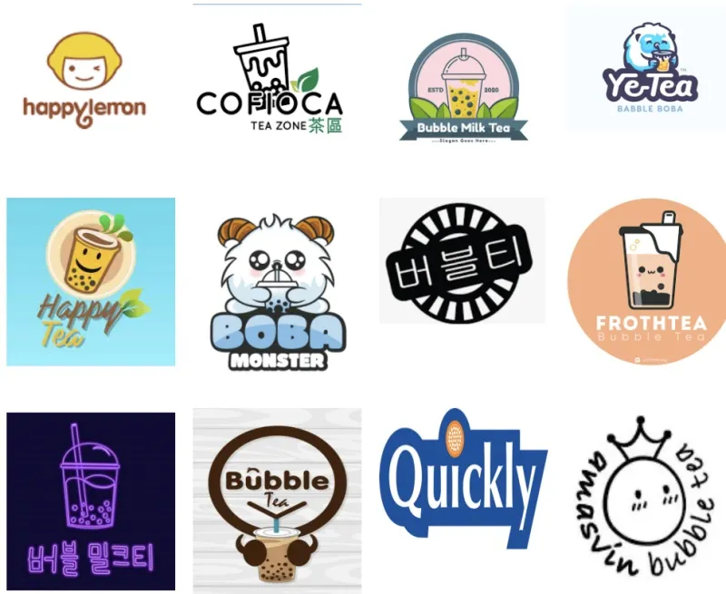 Mẫu logo ly trà sữa đẹp thiết kế đơn giản nhưng sáng tạo