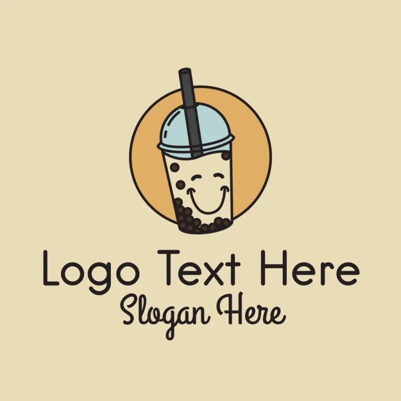 Mẫu logo ly trà sữa đẹp trẻ trung hiện đại