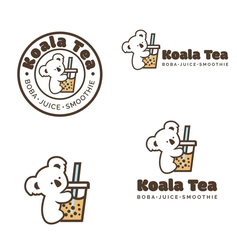 Mẫu logo ly trà sữa đẹp đậm dấu ấn thương hiệu