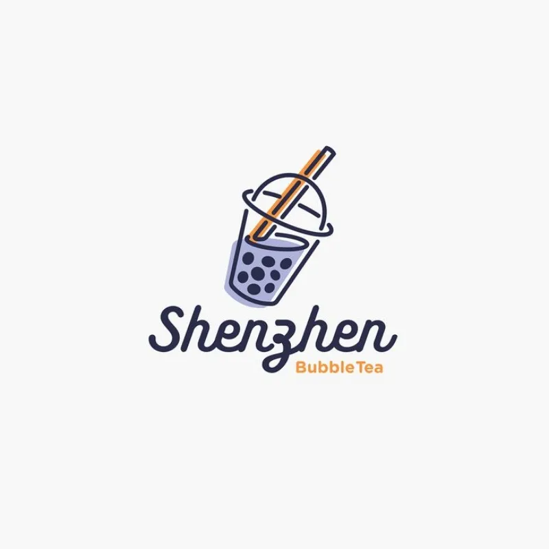 Mẫu logo ly trà sữa đẹp đơn giản nhưng sang trọng